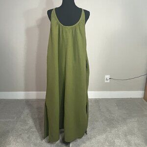Universal Thread Maxi Dress Womens Large Gauze Scooped Back Cotton Lagenlook
